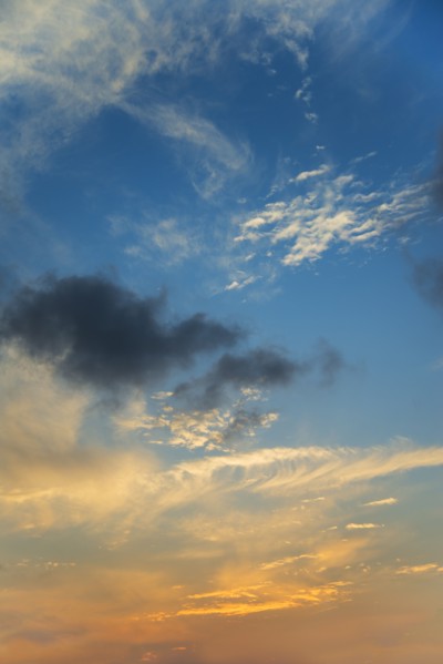 Sunset sky.