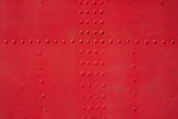 Detail of red tugboat.