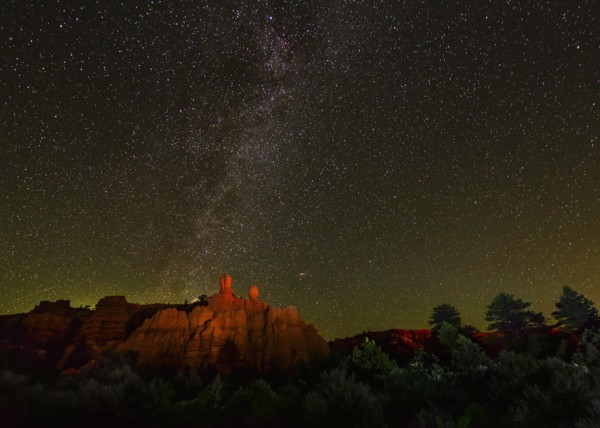 Red Canyon at night.