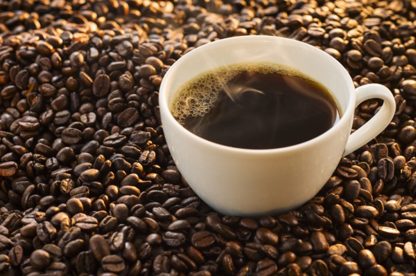 Hot coffee, studio shot.