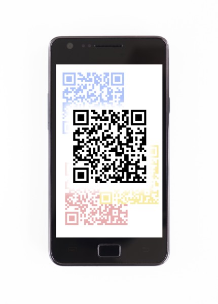 Barcode on mobile phone.
