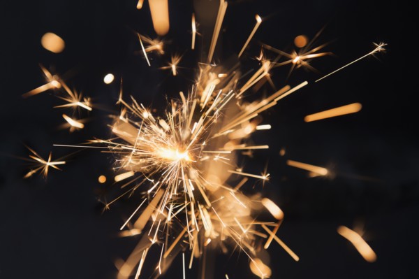 Studio shot of sparkler. Photo: Jamie Grill
