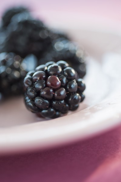 Blackberries on plate. Photo: Daniel Grill