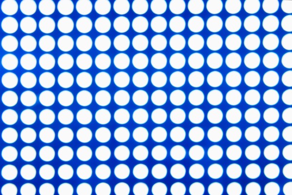 Spotted blue and white background.