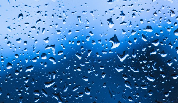 Droplets on window.