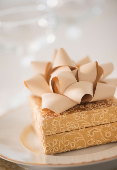 Pastel composition with gifts package and glasses