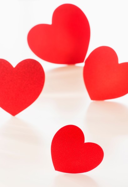 Studio Shot of red hearts