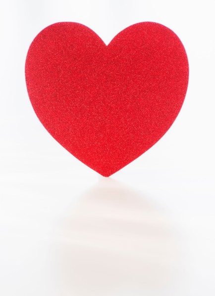 Studio Shot of red heart