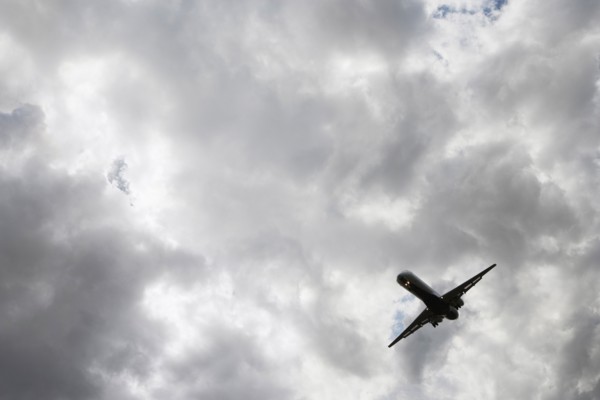 Airplane in sky