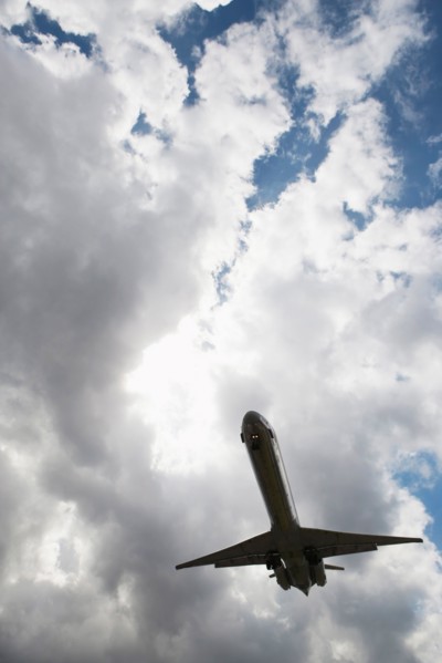 Airplane in sky