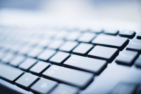 Detail of computer keyboard.