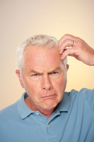 Portrait of senior man pulling funny face. Photo: Rob Lewine