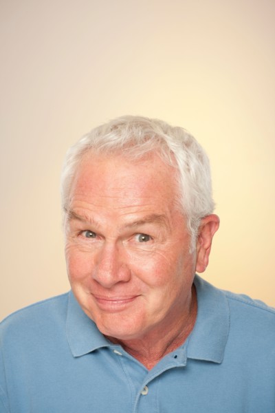Portrait of senior man pulling funny face. Photo: Rob Lewine