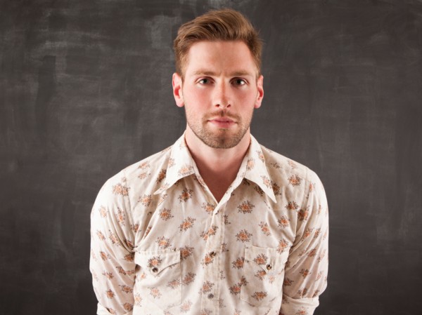 Studio portrait of young man. Photo: Jessica Peterson