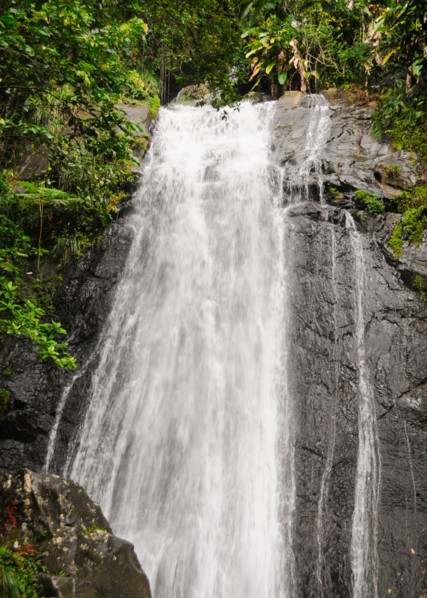 Close-up of waterfall