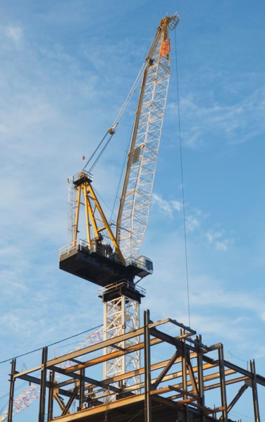 Crane at construction site
