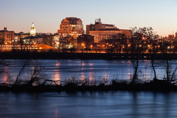 New Jersey, Trenton, Cityscape at night