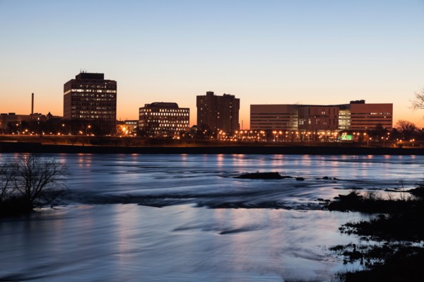 New Jersey, Trenton, Cityscape at night