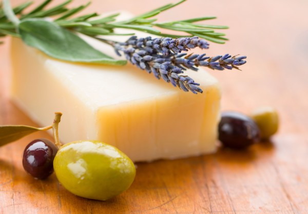 Soap, olives and lavender.