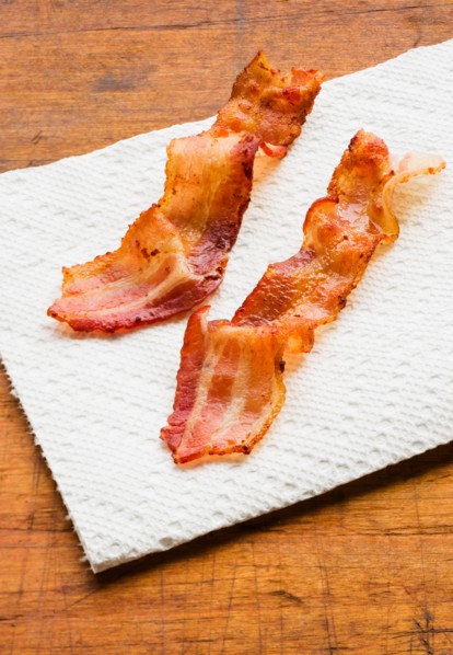 Fried bacon.