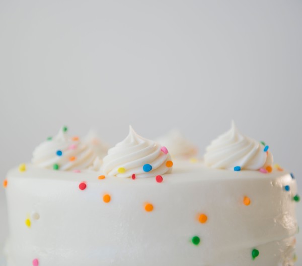 Studio shot of birthday cake