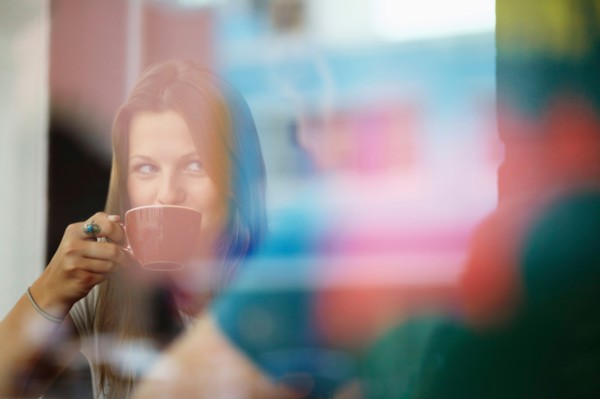 Couple relaxing in coffee shop