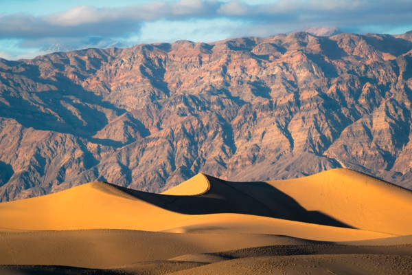 Sand dunes and mountains