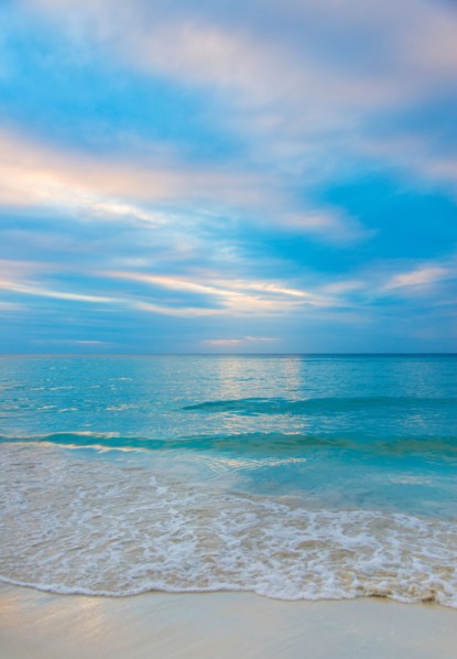Seascape at sunset. Jamaica.