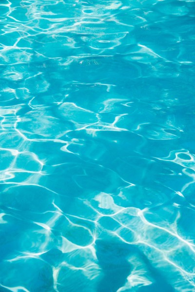 Water in swimming pool.