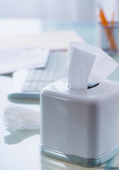 Close-up of box of tissues