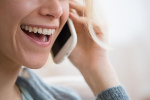 Young woman talking on mobile phone