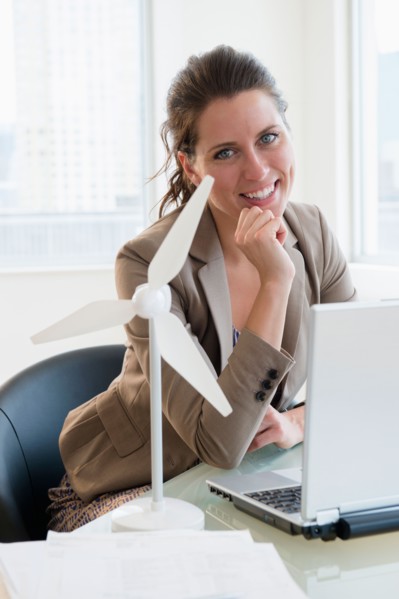 Portrait of woman in office