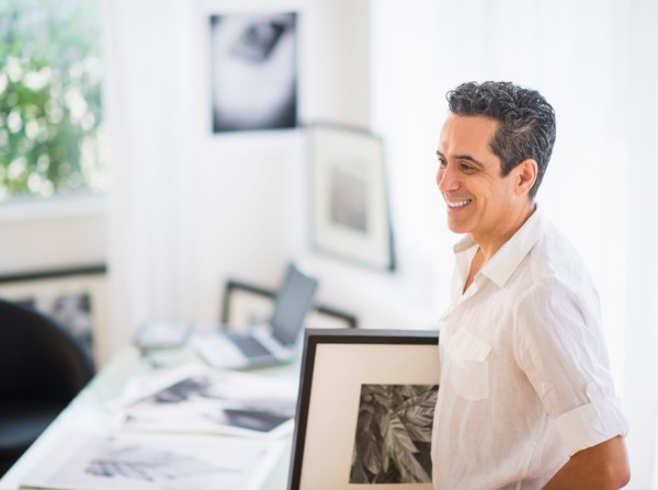 Portrait of man in his photography studio