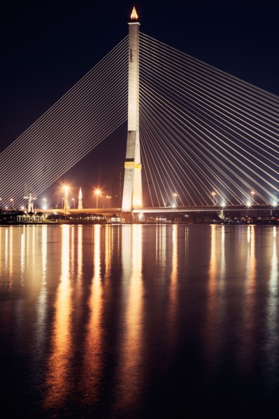 Rama VIII Bridge on Chao Phraya River