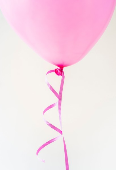 Studio shot of pink balloon.