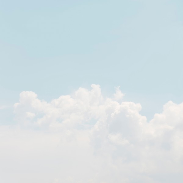 Sky with puffy clouds.