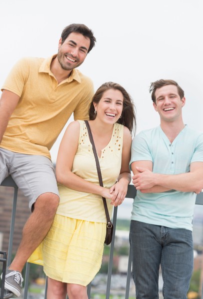 Portrait of friends hanging out.