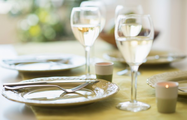 Close up of place setting.