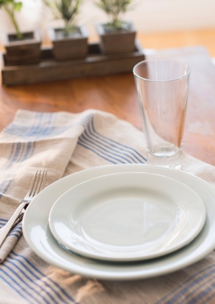 Close up of place setting.