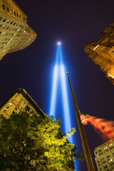 World Trade Center Tribute lights
