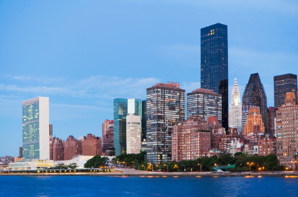 Cityscape at dusk