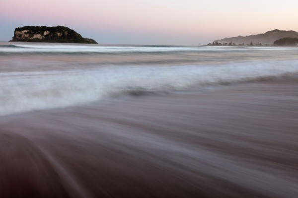 Sunset over bay