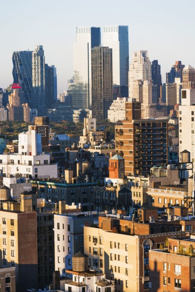Aerial view of city. USA, New York State, New York City.
Photo : fotog