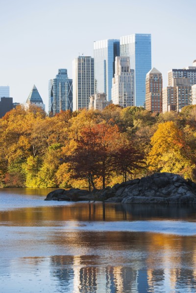 View of Central Park in autumn. USA, New York State, New York City.
Photo : fotog