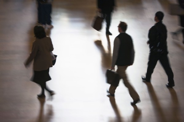 High angle view of people at Grand Central Station. USA, New York State, New York City.
Photo :