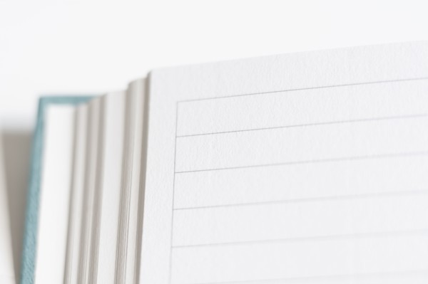 Open and empty journal.
Photo : Kristin Lee