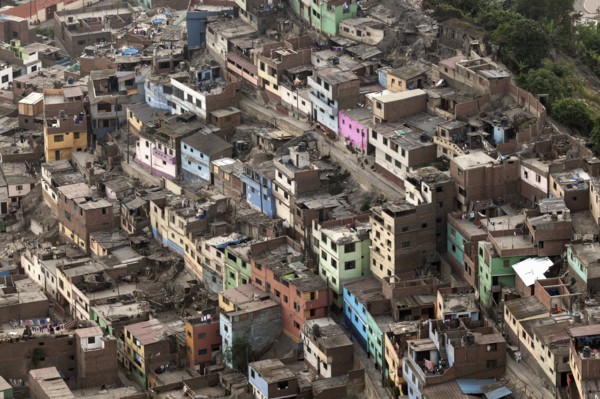 Aerial view to slums district. Lima, Peru.
Photo : Henryk Sadura