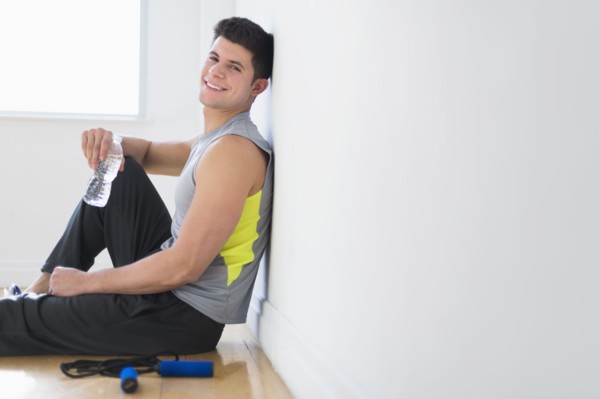 Young man at gym.