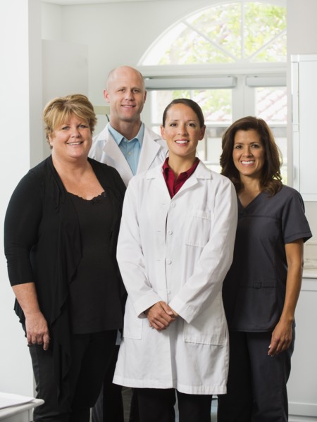 Portrait of dentists and assistants.