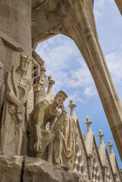 Statues on Sagrada Familia. Barcelona, Spain.
